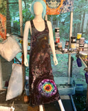 medium size sleeveless maxi tank dress with chakras and mandala