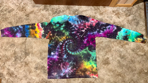 XL unisex long sleeve galaxy spiral